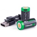 BATTERIE RIC. USB RCR123A NEXTORCH