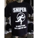 T-SHIRT STAMPA SNIPER NERA